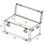 ROADINGER Universal Tour Case 120 cm su ratukais Professional 30126413