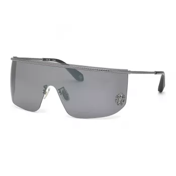 Roberto Cavalli SRC012M99530X Unisex akiniai nuo saulės – Oversized kvadratinis rėmas su UV400 apsauga