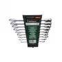 ROCKFORCE 9 dalių metrinis reketinis kombinuotasis veržliarakčių rinkinys, chromo vanadžio plienas, 72 dantų, 8–22 mm, DIN standartas