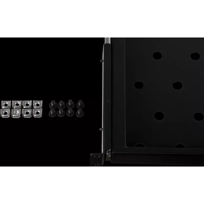 Rockstable RS19-UH69 1U 19 colių ištraukiama stovo lentyna, SPCC plienas, juoda