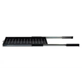 Rockstable 1U 19 Inch Extendable Shelf - Sliding Rack Shelf - SPCC Steel - Black - 5,87 kg (RS19-UH612)