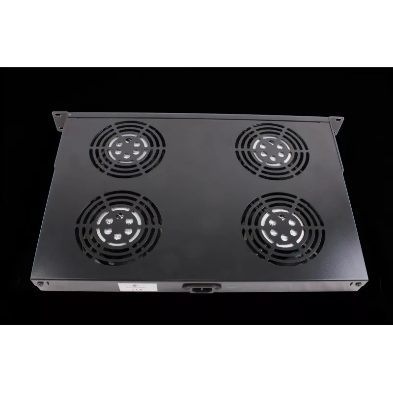 Rockstable 1U 19 colių vėdinimo elementas - aušinimo ventiliatorius - įmontuotas ventiliatorius - 440 m³/h - plienas - juodas - 1 vnt. (RS19-FT1U4)
