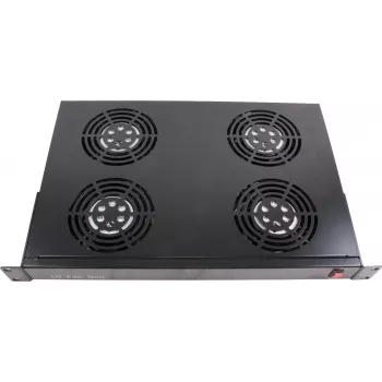 Rockstable 1U 19 inch Ventiliacinis Elementas - Aušinimo Ventiliatorius - Įmontuotas Ventiliatorius - 440 m³/h - Plienas - Juoda - 1 Vnt. (RS19-FT1U4)