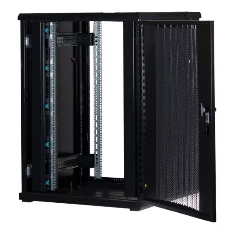 Rockstable 22U 19 colių serverio spinta su tinklinių durimis - laisvai pastatomas stovas - 22U - 800 kg keliamoji galia - rakinamos durys - tvirtinimo bėgeliai - reguliuojamos kojelės (RS19-8822PP)