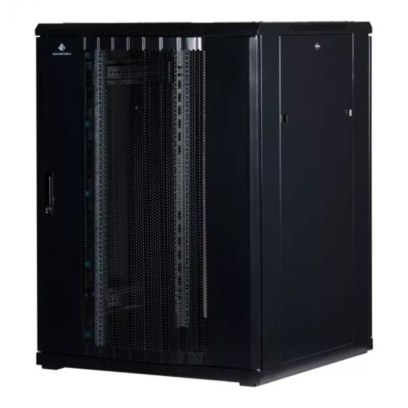 Rockstable 22U 19 colių serverio spinta su tinklinių durimis - laisvai pastatomas stovas - 22U - 800 kg keliamoji galia - rakinamos durys - tvirtinimo bėgeliai - reguliuojamos kojelės (RS19-8822PP)