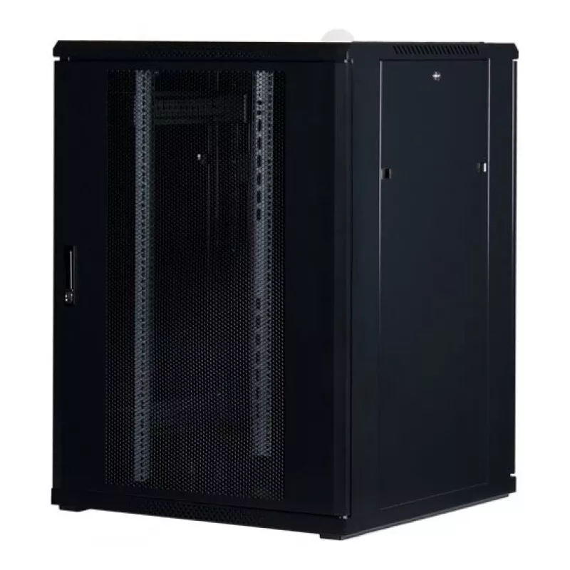 Rockstable 22U 19 colių serverio spinta su tinklinių durimis - laisvai pastatomas stovas - 22U - 800 kg keliamoji galia - rakinamos durys - tvirtinimo bėgeliai - reguliuojamos kojelės (RS19-8822PP)