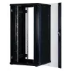 Rockstable 32 HE 19 colių serverio spinta su stiklinėmis durimis – laisvai pastatomas stovas – 32U – 800 kg – užrakinamos durys – tvirtinimo bėgeliai – reguliuojamos kojelės (RS19-8832)