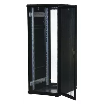 Rockstable 32U 19 inch Server Stovas su Tinklinėmis Durimis - Laisvai Pastatomas Rėmas - 32U - 800 kg - Spyna - Montavimo Bėgiai - Reguliuojamos Pėdos (RS19-6832PP)