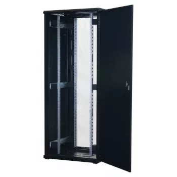Rockstable 42U 19 colių serverio spinta su stiklinėmis durelėmis - laisvai pastatomas stovas - 42U - 800 kg - raktinis užraktas - tvirtinimo bėgeliai - reguliuojamos kojelės (RS19-8842)