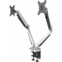 ROCKSTABLE RS-MM011W Profesionalus Dvigubo Monitoriaus Laikiklis - Gnybtas / Grometas - 16 kg - 38,1 cm (15 inch) - 81,3 cm (32 inch) - 100 x 100 mm - Baltas