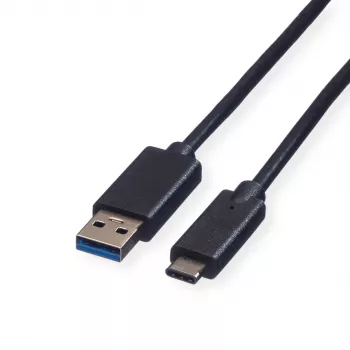 ROLINE GREEN USB 3.2 Gen 1 kabelis, USB A į C, ST/ST, juodas, 3 m 11.44.9013