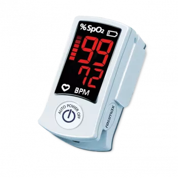 ROSSMAX SB100 Fingertip Pulse Oximeter su SpO2 ir pulso dažnio matavimu, dviejų spalvų LED ekranu, 6 rodymo režimais, automatiniu išsijungimu, žemos baterijos indikatoriumi, naudojimui namuose ir klinikose