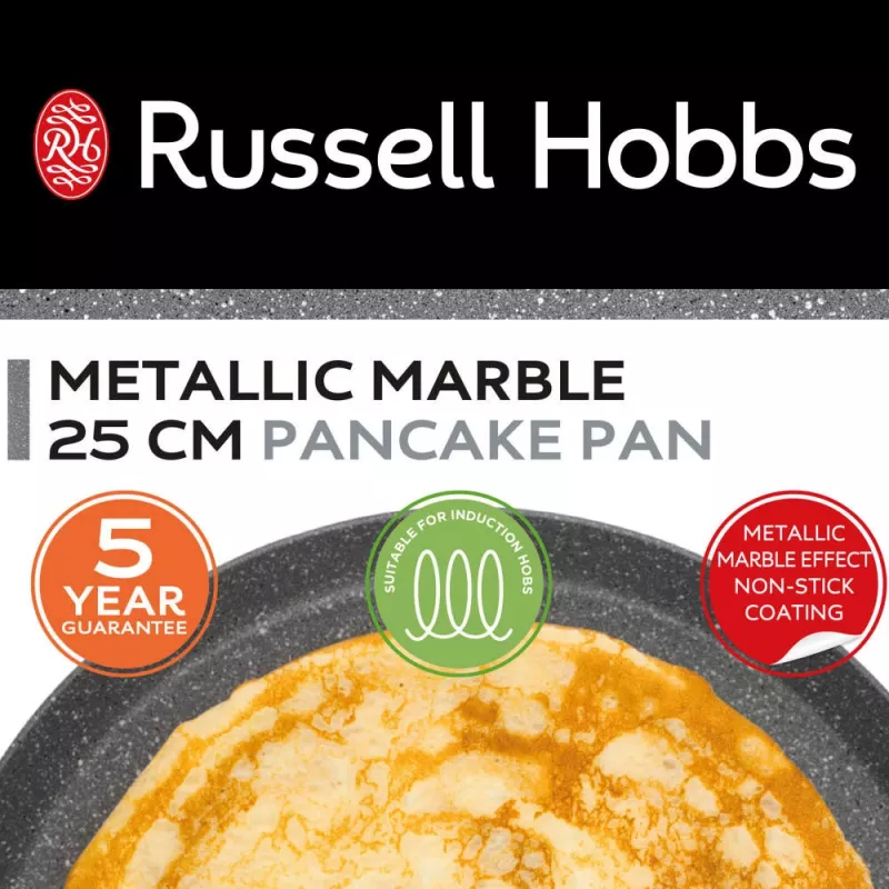 Russell Hobbs RH028521EU7 Metallic Marble 25 cm blynų keptuvė