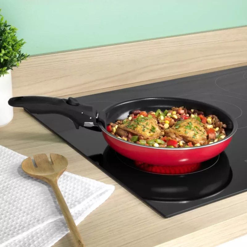 Russell Hobbs RH03995 Riviera 4 dalių keptuvių rinkinys su nuimamomis rankenomis Smart Clip