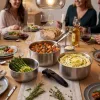 Russell Hobbs RH04034 nerūdijančio plieno 4 dalių puodų rinkinys su Smart Clip