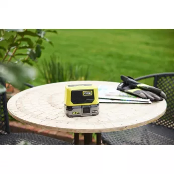 RYOBI ONE+ 18V Bluetooth Mini Speaker (Žalia/Juoda, Tik Korpusas)