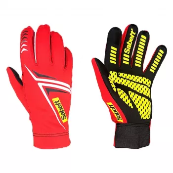 Sabelt G34 Sim Racing Pirštinės, Liečiamų Ekranų Palaikymas, Silikono Delnas, 224-230 mm Apimtis – Raudonos, M