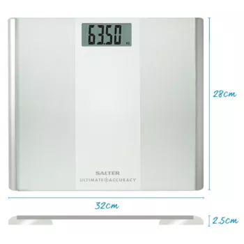 Salter 9009 WFEU12 Ultimate Accuracy elektroninės vonios svarstyklės, baltos
