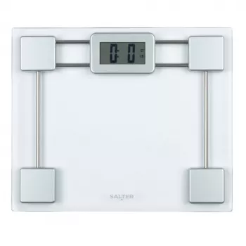 Salter 9081 SVFEU12 stiklinės elektroninės vonios svarstyklės, sidabrinė/skaidri