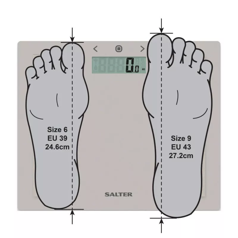 Salter 9113 GFEU12 Compact Glass Analyser svarstyklės vonios kambariui, pilka
