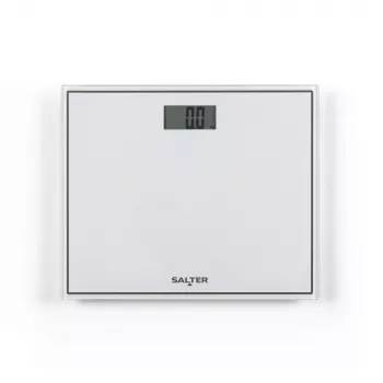 Salter 9207 WHCFEU12 Kompaktiškos stiklinės elektroninės svarstyklės, baltos