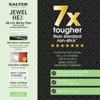 Salter BW11622SA3 Jewel Hex 28cm keptelė wok