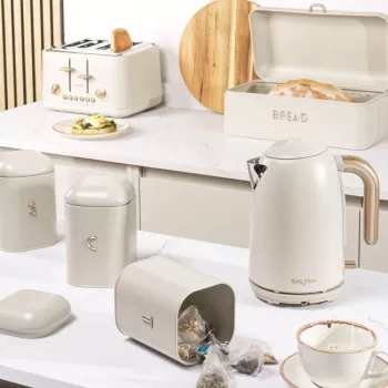 Salter BW13730OEU7 Pebble Bread Bin, Beige