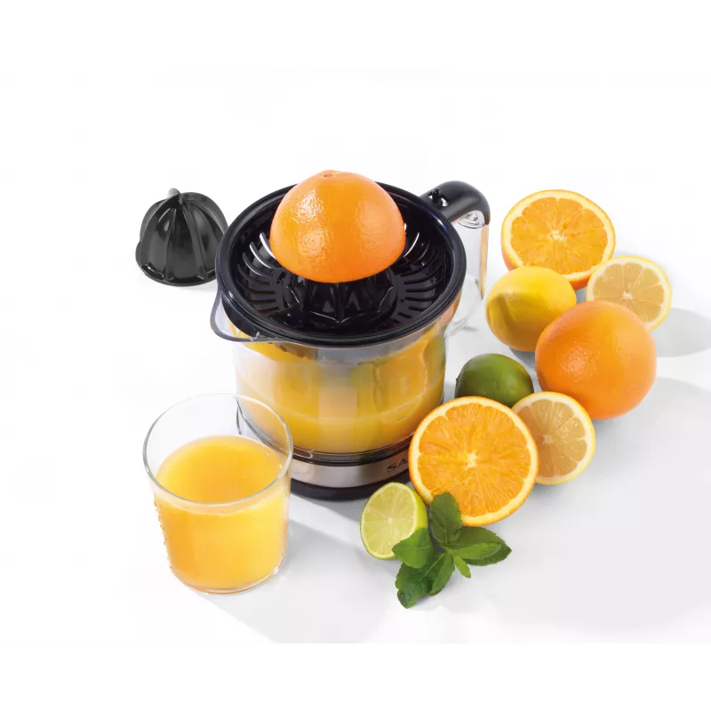 Salter EK5025FVDE elektrinė citrusinių vaisių spaustuvė, 60 W, 1.2 l, juoda/sidabrinė