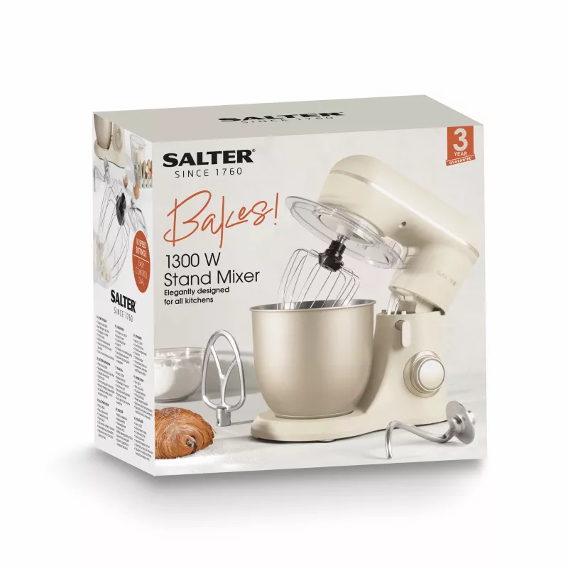 Salter EK5511SBOFVDE Bakes Stand Mixer 1000W 5L juodas