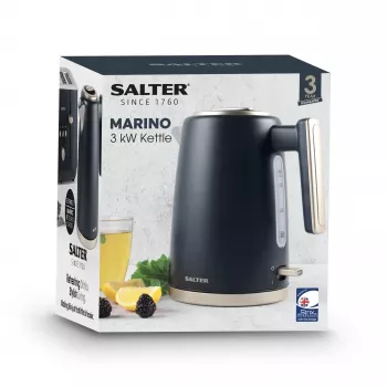 Salter EK5561BGRYFVDE Marino Rapid Boil Kettle – 1,7 l, 3000 W, nerūdijantis plienas, pilka