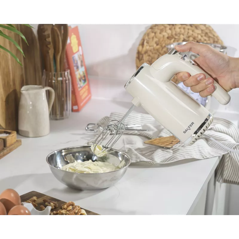 Salter EK6684CRMVDE Retro Hand Mixer 250W Cream