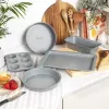Salter Marblestone 37cm kepimo skarda – nedegi anglinio plieno danga, pilkas marmuro efektas