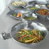 Salter Marblestone Wok 28cm pilka – Kaltas aliuminis, nelimpanti danga, tinka indukcinėms kaitlentėms