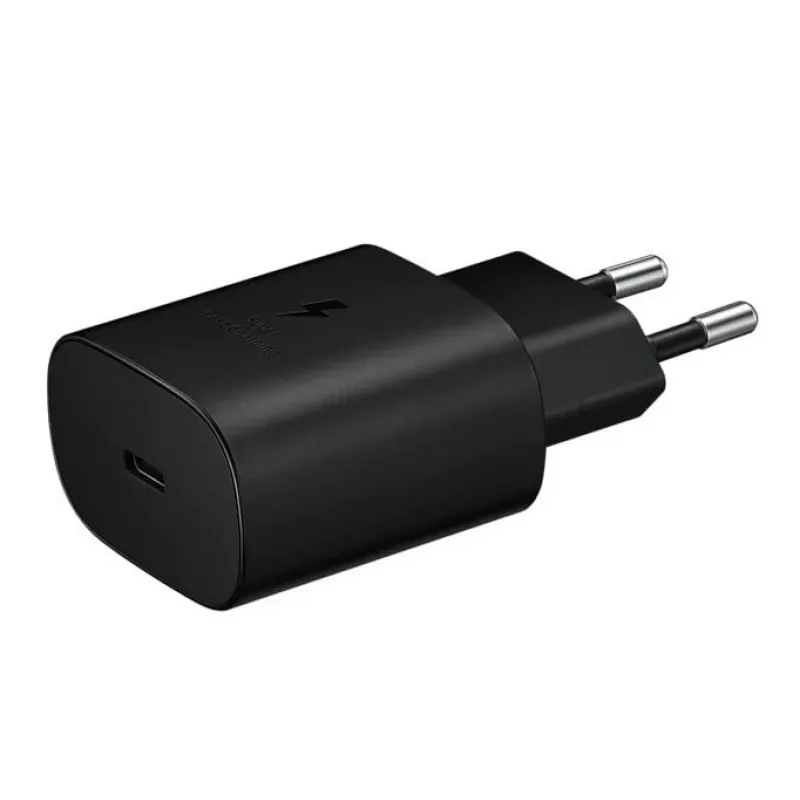 Samsung 25W USB-C Super Fast Charging kelioninis adapteris su USB-C į USB-C kabeliu - juodas