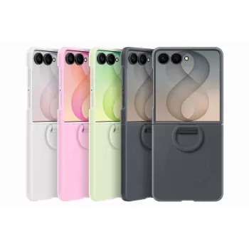 Samsung EF-EF776CGEGWW Silicone Ring Magnet Cover, skirtas Galaxy Z Flip8, žalia