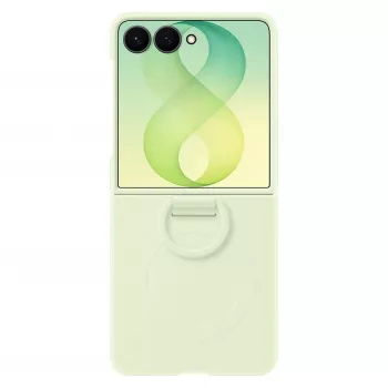 Samsung EF-EF776CGEGWW Silicone Ring Magnet Cover, skirtas Galaxy Z Flip8, žalia