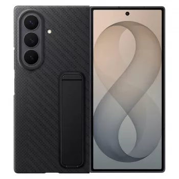Samsung EF-XF976SBEGWW Carbon Standing Case, skirtas Galaxy Z Fold8 Ultra – juoda, su S Pen lizdu ir atrama