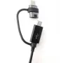 Samsung EP-DG950DBE Combo mikroUSB duomenų kabelis su USB-C redukcija 1,4 m juodas (Bulk)