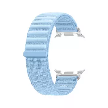 Samsung Fabric Band (S/M) Blue, skirtas Galaxy Watch8 ir Watch9 – austas laikrodžio dirželis, 20 mm plotis, lipnus užsegimas