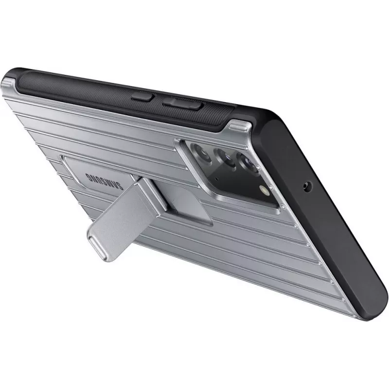 Samsung Galaxy Note 20 / Note 20 5G Protective Standing Cover Case sidabrinis
