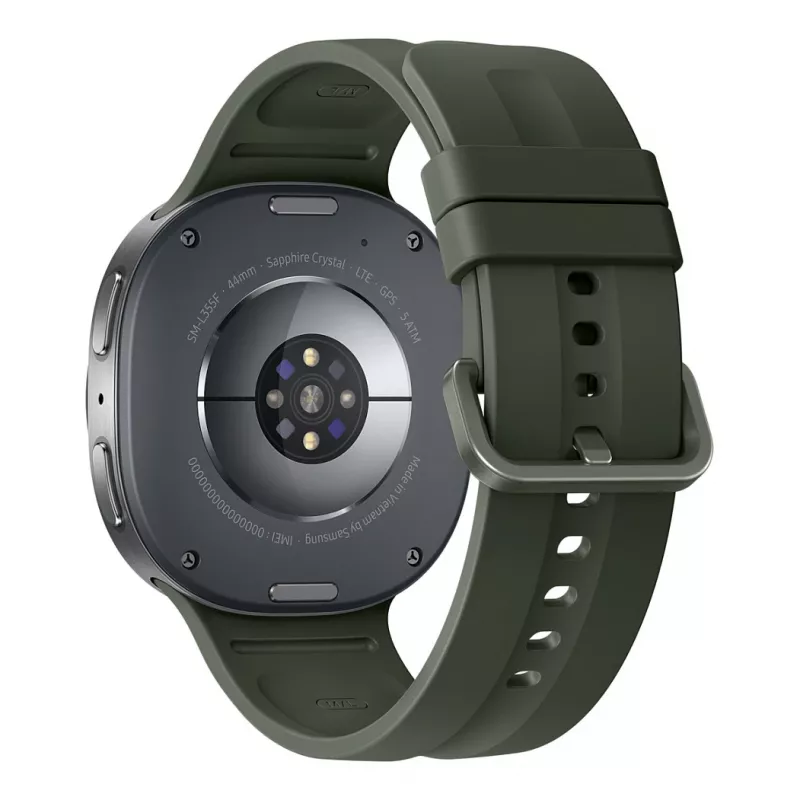 Samsung Galaxy Watch9 LTE 44 mm Silver Smartwatch su Olive Sport juostele M/L
