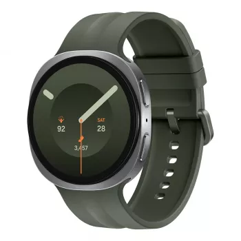 Samsung Galaxy Watch9 LTE 44 mm Silver Smartwatch su Olive Sport juostele M/L