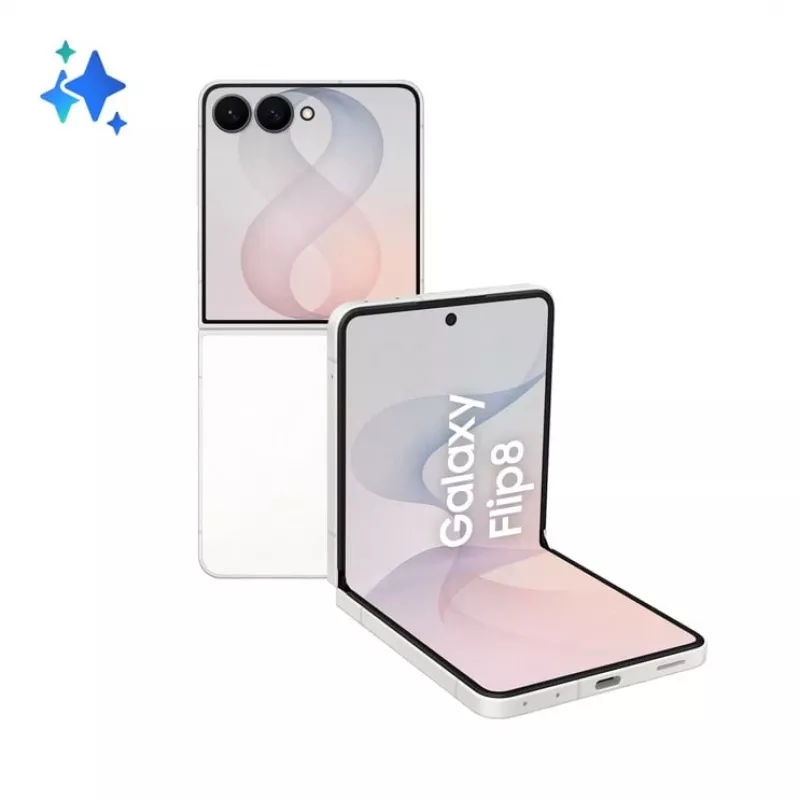 Samsung Galaxy Z Flip8 5G 256GB Cream – Sulankstomas išmanusis telefonas su 6.9 colio Dynamic AMOLED 2X ekranu, 12GB RAM, Dual SIM