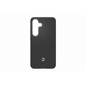 Samsung GP-FPS931PGABW Enzo Aramid Dėklas, skirtas Samsung Galaxy S25, Juodas Sidabrinis