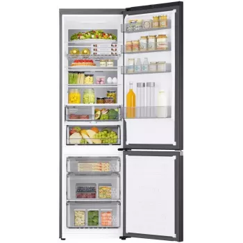 Samsung RB38C705CB1/EF 390L Total No Frost šaldytuvas su šaldikliu, SpaceMax™ technologija, Digital Inverter kompresoriumi, energijos klasė C, Glam Black