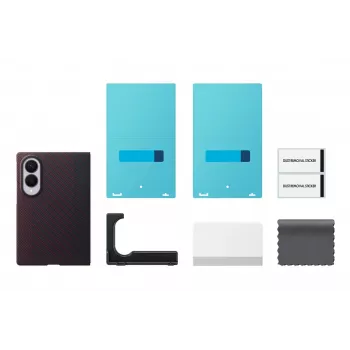 Samsung S Pen Fold Edition (EF-KF971SREGWW) – raudonas anglies magnetas, skirtas Galaxy Z Fold 5