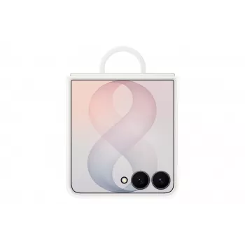 Samsung Silicone Ring Magnet Case Galaxy Z Flip8, baltas