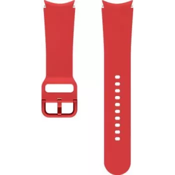 Samsung Sport Band, skirta Galaxy Watch (20 mm, M/L), juoda/raudona, hibridinė oda ir fluoroelastomeras