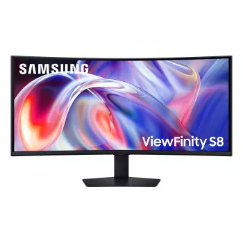 Samsung ViewFinity S8 S85TH 40 colių 5K2K WUHD lenktas LED monitorius - 144Hz, VA, HDR10+, Thunderbolt 5, KVM
