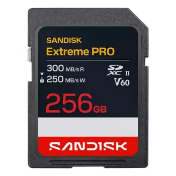 SanDisk Extreme PRO 256GB SDXC UHS-II V60 U3 atminties kortelė